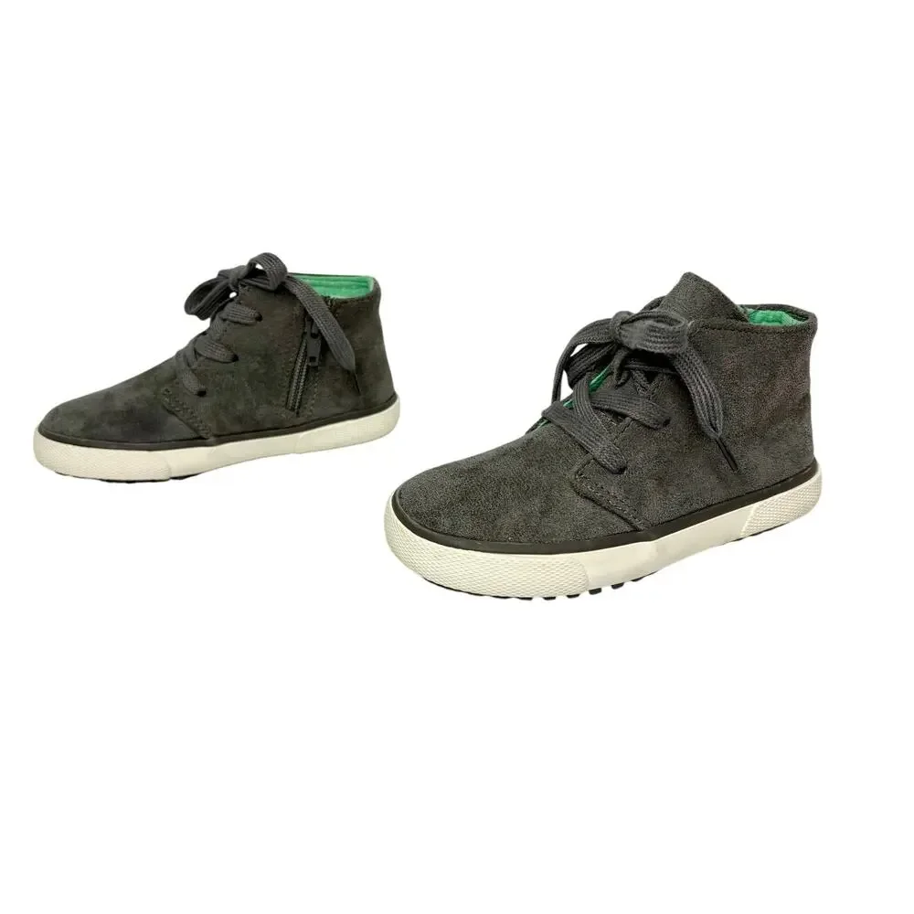 Cat &‎ Jack Faux Suede High Top Boots 9 Gray Toddler Boy Casual Desert Brogan